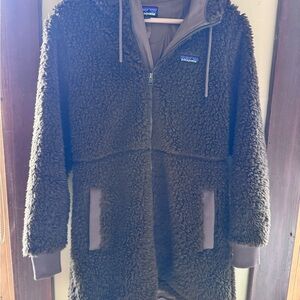 Patagonia Brown Fleece Parka Coat